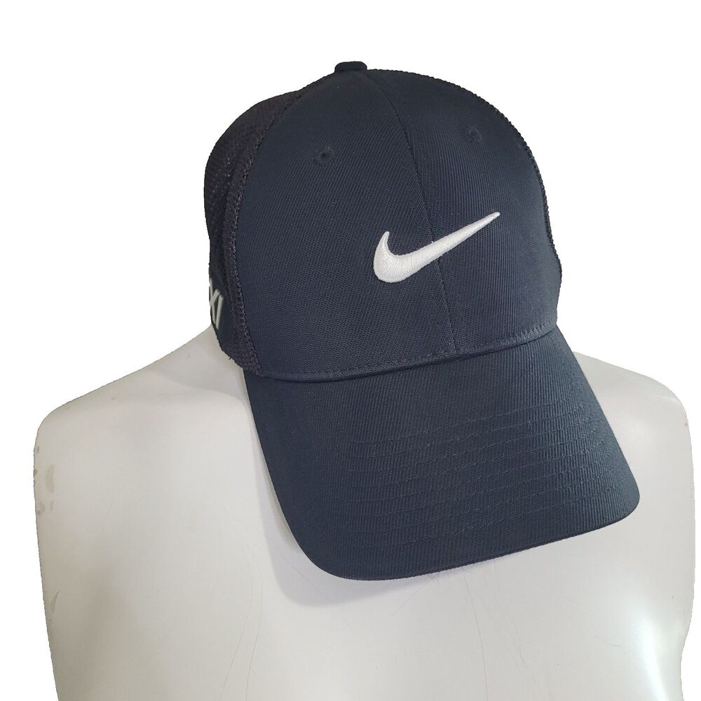 Nike Golf Flex fit 20XI hat baseball cap mesh logo swoosh athletic black adult